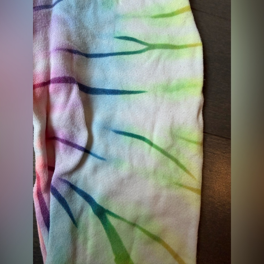 Flowers by Zoe Girls Tie-Dye Purple Pink Yellow Blue Sweatshirt & Legging Set - Picture 14 of 16